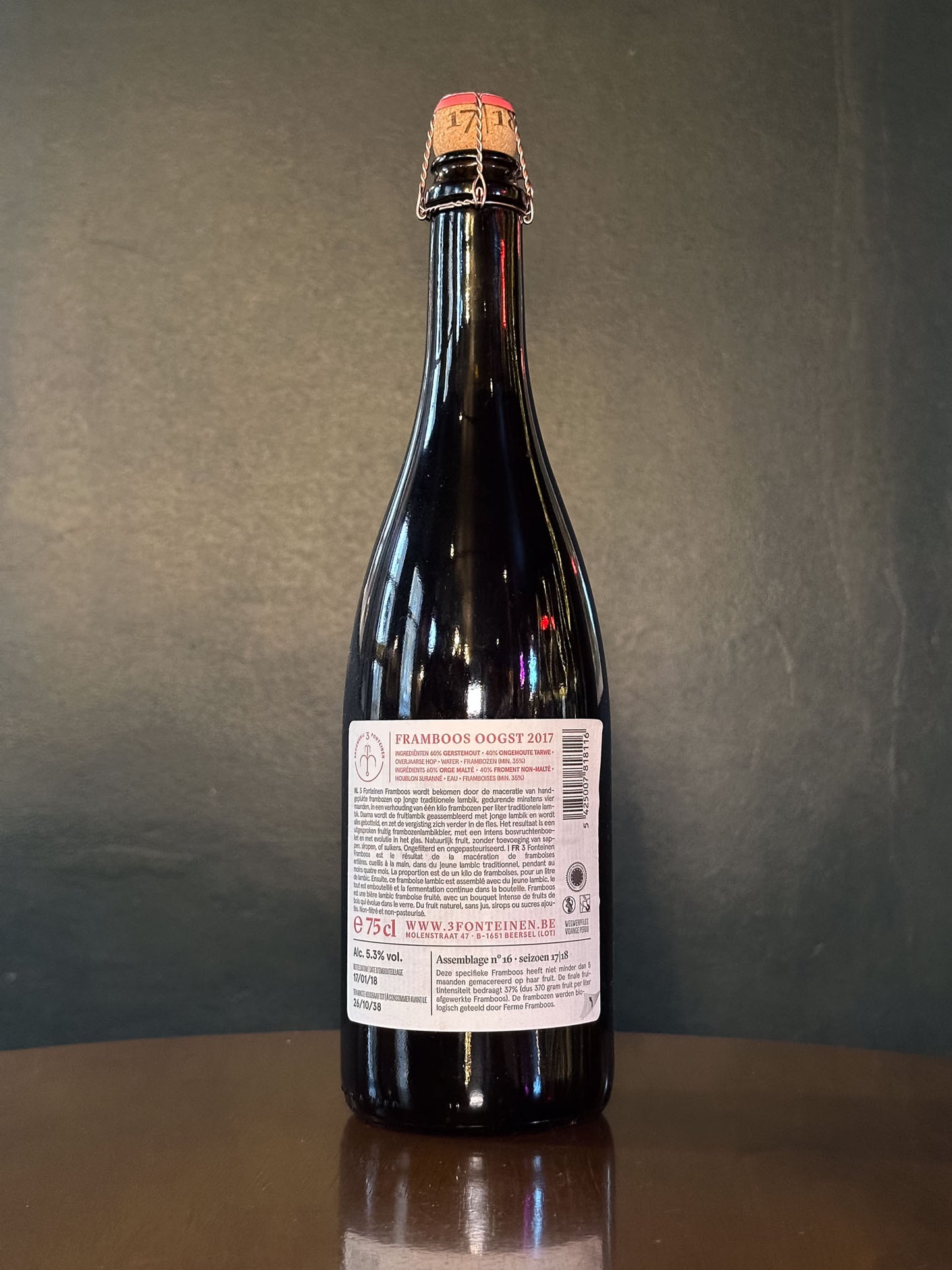 3 Fonteinen Framboos Oogst 2017 (season 17|18) Blend No. 16