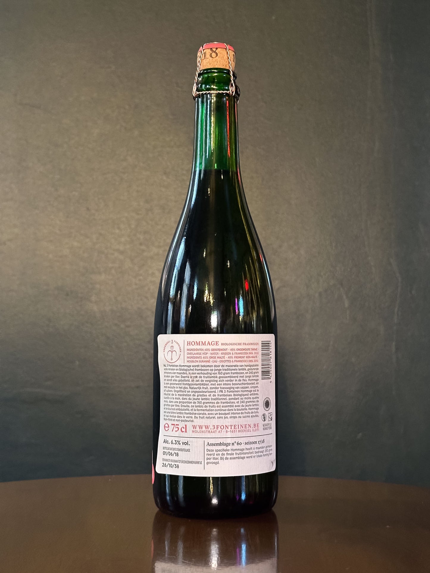3 Fonteinen Hommage Bio Frambozen (season 17|18) Blend No. 60